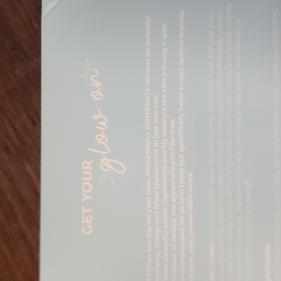 🆕GLOW ON 5TH BEAUTY REPLENISH AND REHYDRATE SHEET MASKS - Picture 3 of 3